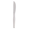 Heavyweight Polystyrene Cutlery, Knife, Plastic, Clear, 1,000/Carton