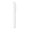 Plastic Cutlery, Heavyweight Knife, 7.5", White, 1,000/Carton
