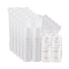 Flexstyle Double Poly Food Combo Packs, 32 Oz, White, Paper, 25 Cups And 25 Lids/Pack, 10 Packs/Carton