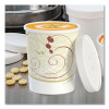 Flexstyle Double Poly Food Combo Packs, 32 Oz, Symphony, Paper, 25 Cups And 25 Lids/Pack, 10 Packs/Carton