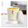 Flexstyle Double Poly Food Combo Packs, 32 Oz, Symphony, Paper, 25 Cups And 25 Lids/Pack, 10 Packs/Carton
