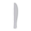 Plastic Cutlery, Heavy Mediumweight Knife, White, 1,000/Carton
