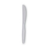 Plastic Cutlery, Heavy Mediumweight Knife, White, 1,000/Carton