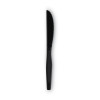 Plastic Tableware, Heavy Mediumweight Knife, Black, 100/Box, 10 Boxes/Carton