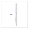 Heavyweight Polystyrene Cutlery, Knife, Plastic, White, 1,000/Carton