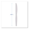 Heavyweight Polystyrene Cutlery, Knife, Plastic, White, 1,000/Carton