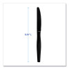 Heavyweight Polystyrene Cutlery, Knife, Plastic, Black, 1,000/Carton