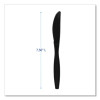 Heavyweight Polypropylene Cutlery, Knife, Plastic, Black, 1,000/Carton