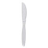 Heavyweight Polypropylene Cutlery, Knife, Plastic, White, 1,000/Carton