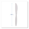 Heavyweight Polypropylene Cutlery, Knife, Plastic, White, 1,000/Carton