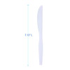 Mediumweight Polystyrene Cutlery, Knife, Plastic, White, 100/Box, 10 Boxes/Carton