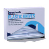 Mediumweight Polystyrene Cutlery, Knife, Plastic, White, 100/Box, 10 Boxes/Carton
