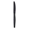 Heavyweight Wrapped Polypropylene Cutlery, Knife, Plastic, Black, 1,000/Carton