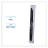 Heavyweight Wrapped Polystyrene Cutlery, Knife, Plastic, Black, 1,000/Carton