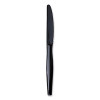 Heavyweight Wrapped Polystyrene Cutlery, Knife, Plastic, Black, 1,000/Carton