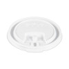 Lift Back And Lock Tab Lids For Paper Cups, Fits 8 Oz Hot Cups, Plastic, White, 100/Sleeve, 10 Sleeves/Carton