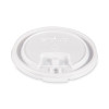 Lift Back And Lock Tab Lids For Paper Cups, Fits 10 Oz Hot Cups, Plastic, White, 100/Sleeve, 10 Sleeves/Carton