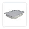 Aluminum Steam Table Pan Lids, Fits Half-Size Deep Pan, 290 Gauge, 0.63" Deep, 10.5 x 12.81, 100/Carton