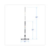 Microfiber Cleaning Kit, 18" Wide Blue/Green Microfiber Head, 35" To 60" Gray Aluminum Handle