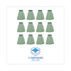 Microfiber Looped-End Wet Mop Heads, Medium, Green, 12/Carton