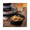 Newspring Versatainer Microwavable Containers, 32 Oz, 7" Diameter x 2.25" h, Black/Clear, Plastic, 150/Carton