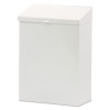 Feminine Hygiene Product Waste Receptacle, Metal, White