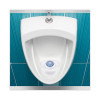 Urinal Screen With Non-Para Deodorizer Block, Green Apple Scent, Blue/White, 3.25 Oz, 12/Box