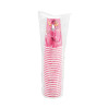 Paper Hot Drink Cups In Bistro Design, 16 Oz, Maroon, 300/Carton