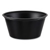 Polystyrene Portion Cups, 3.25 Oz, Plastic, Black, 250/Bag, 10 Bags/Carton