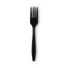 Individually Wrapped Heavyweight Forks, 6.88", Plastic, Black, 1,000/Carton