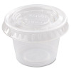 Portion/Souffle Cup Lids, Fits 0.5 Oz To 1 Oz Portion Cups, Plastic, Clear, 125/Pack, 20 Packs/Carton
