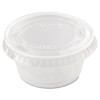 Portion/Souffle Cup Lids, Fits 1.5 Oz To 2.5 Oz Portion Cups, Plastic, Clear, 2,500/Carton