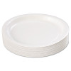 Coated Paper Dinnerware, Plate, 9" Dia, White, 50/Pack, 10 Packs/Carton