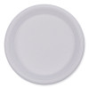 Hi-Impact Plastic Dinnerware, Plate, 10" Dia, White, 500/Carton