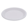 Hi-Impact Plastic Dinnerware, Plate, 10" Dia, White, 500/Carton