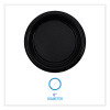Hi-Impact Plastic Dinnerware, Plate, 6" Dia, Black, 1,000/Carton