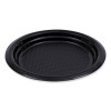 Hi-Impact Plastic Dinnerware, Plate, 6" Dia, Black, 1,000/Carton