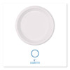 Hi-Impact Plastic Dinnerware, Plate, 6" Dia, White, 1,000/Carton
