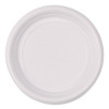 Hi-Impact Plastic Dinnerware, Plate, 6" Dia, White, 1,000/Carton