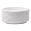 Hi-Impact Plastic Dinnerware, Plate, 6" Dia, White, 1,000/Carton