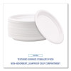 Hi-Impact Plastic Dinnerware, Plate, 6" Dia, White, 1,000/Carton