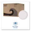 Hi-Impact Plastic Dinnerware, Plate, 6" Dia, White, 1,000/Carton