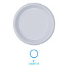 Hi-Impact Plastic Dinnerware, Plate, 9" Dia, White, 500/Carton