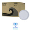 Hi-Impact Plastic Dinnerware, Plate, 9" Dia, White, 500/Carton