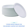 Hi-Impact Plastic Dinnerware, Plate, 9" Dia, White, 500/Carton
