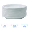 Hi-Impact Plastic Dinnerware, Plate, 9" Dia, White, 500/Carton
