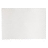 Placemats, Knurl Embossed Surface, Scalloped Edges, 13.5" x 9.5", White, 1,000/Carton