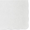 Placemats, Knurl Embossed Surface, Scalloped Edges, 13.5" x 9.5", White, 1,000/Carton