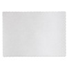 Placemats, Knurl Embossed Surface, Scalloped Edges, 13.5" x 9.5", White, 1,000/Carton