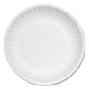 White Paper Plates, 6" Dia, 100/Pack, 10 Packs/Carton